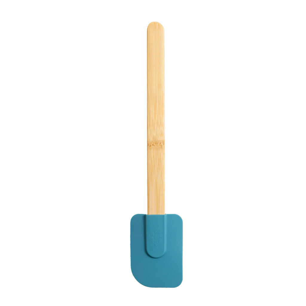 Mainstays Colorful Silicone Spatulas Set 4 with Bamboo Handles, Blue - Image 6