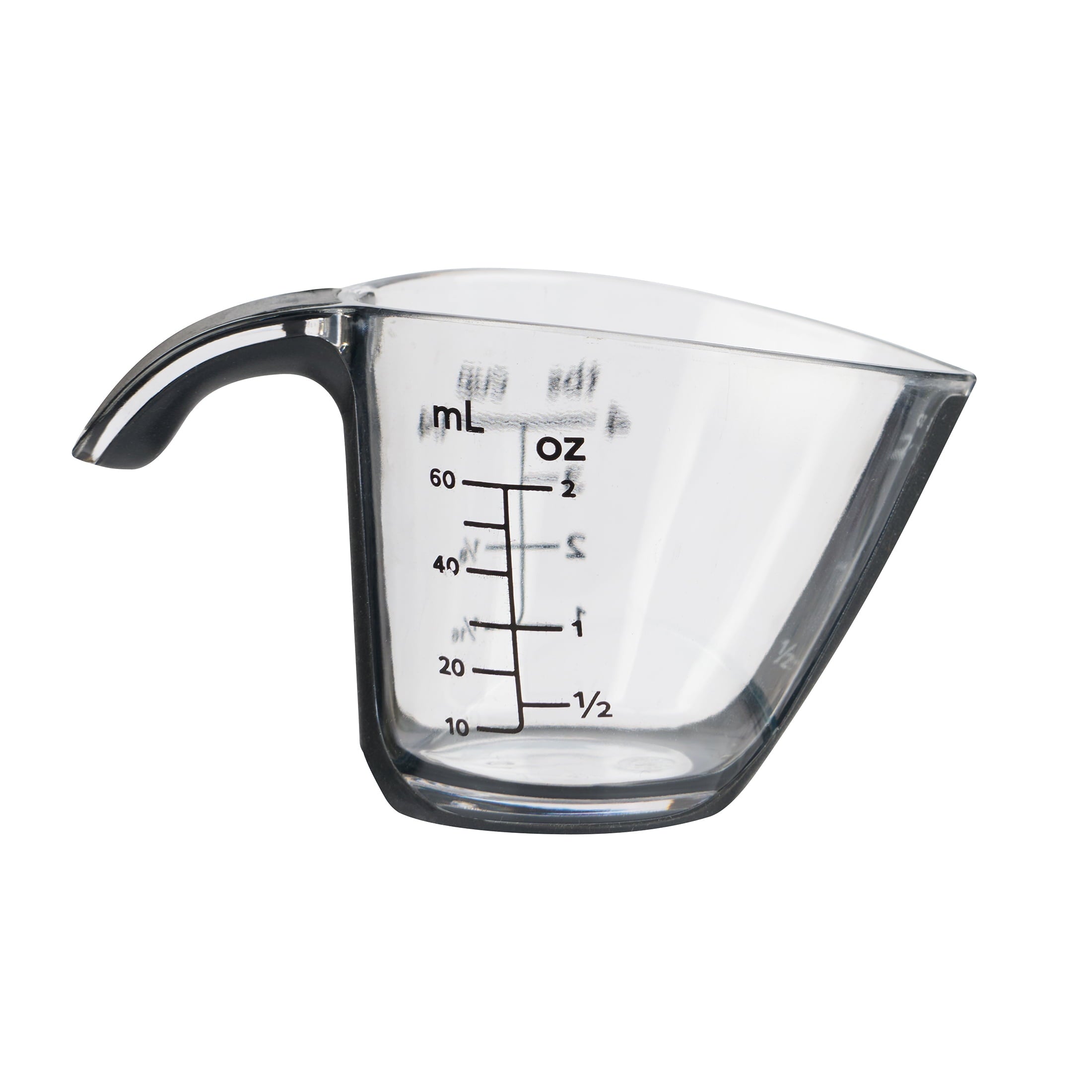 Mainstays 1/4C Plastic Mini Measuring Cup, Black/Transparent - Image 2