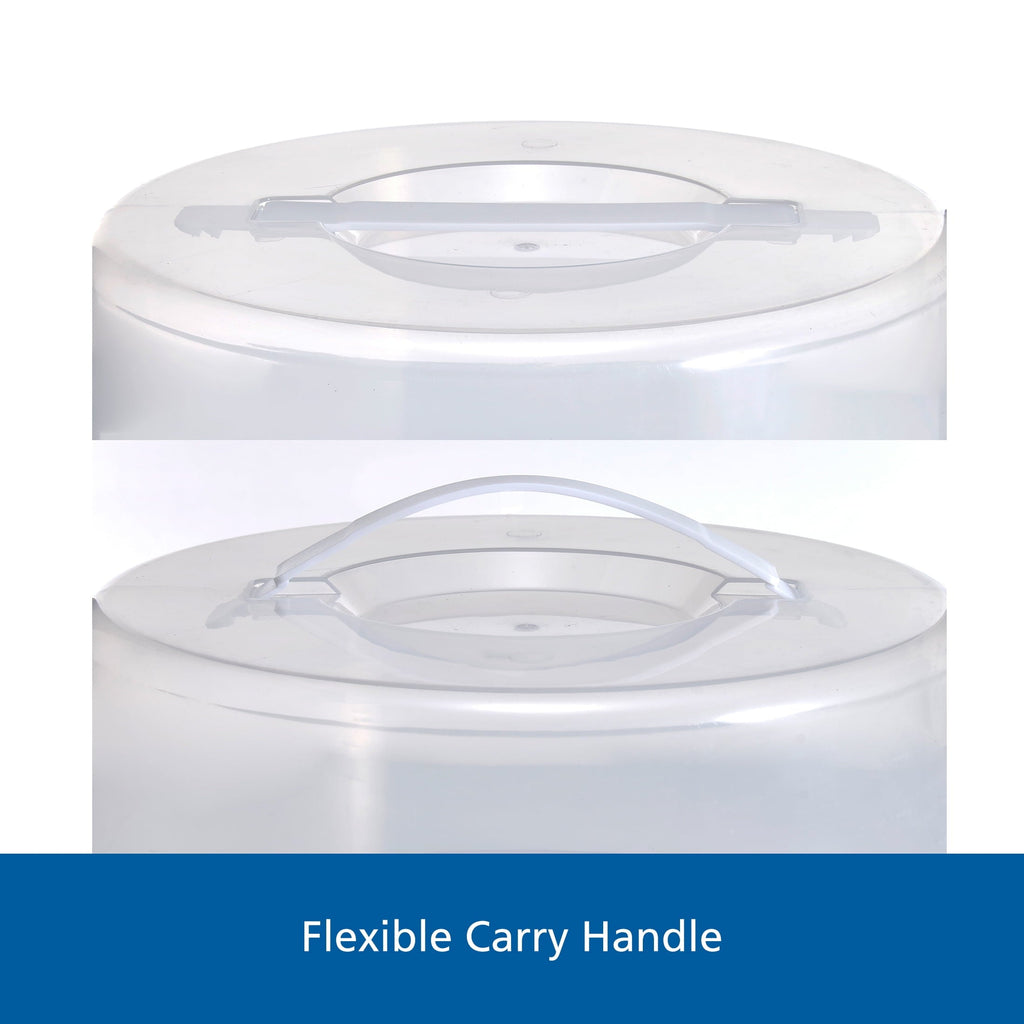 Mainstays 12 inch Clear Cake Carrier with 2pk 9 inch Gray Round Pans, Carbon Steel - Image 3