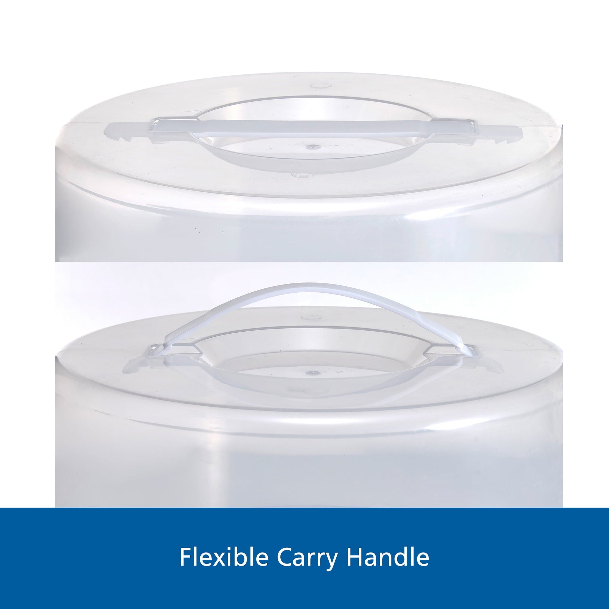 Mainstays 12 inch Clear Cake Carrier with 2pk 9 inch Gray Round Pans, Carbon Steel - Image 3