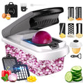 Aonhom Vegetable Chopper Food Slicer, 15 in 1 Multi-Function Food Chopper for Onion, Veggie, Cheese Grater, Vegetable...